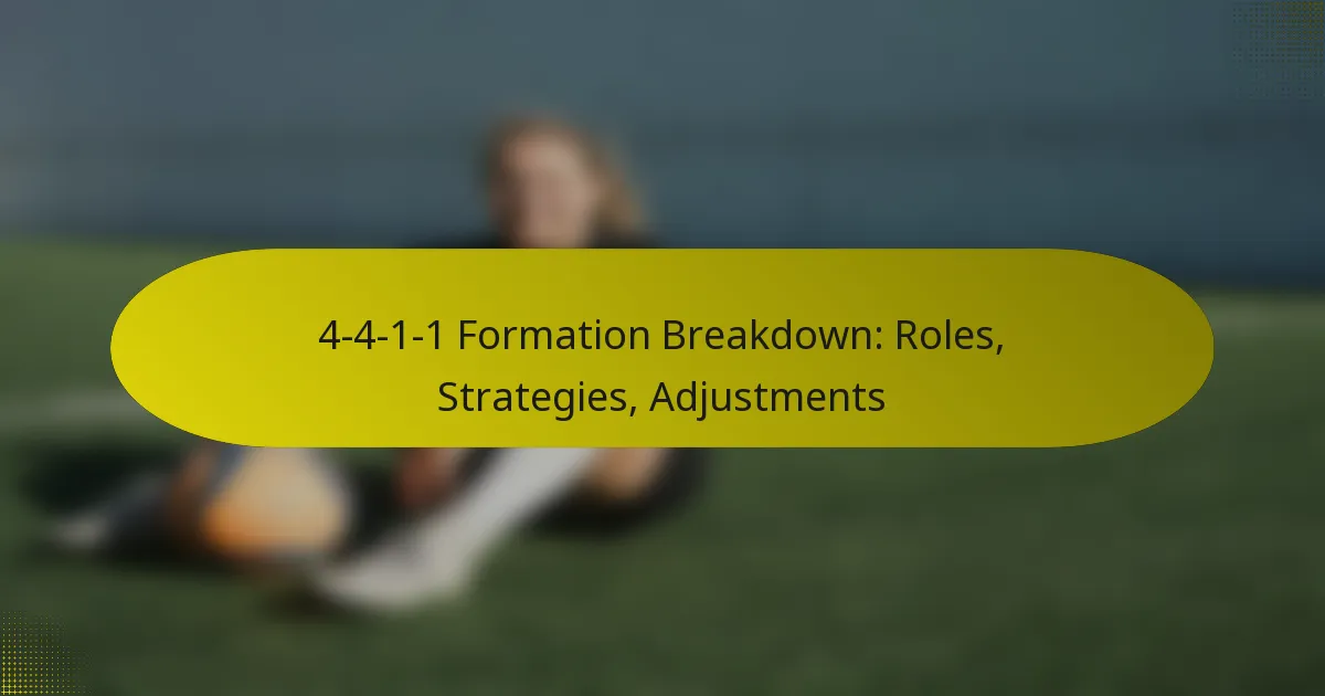 4-4-1-1 Formation Breakdown: Roles, Strategies, Adjustments