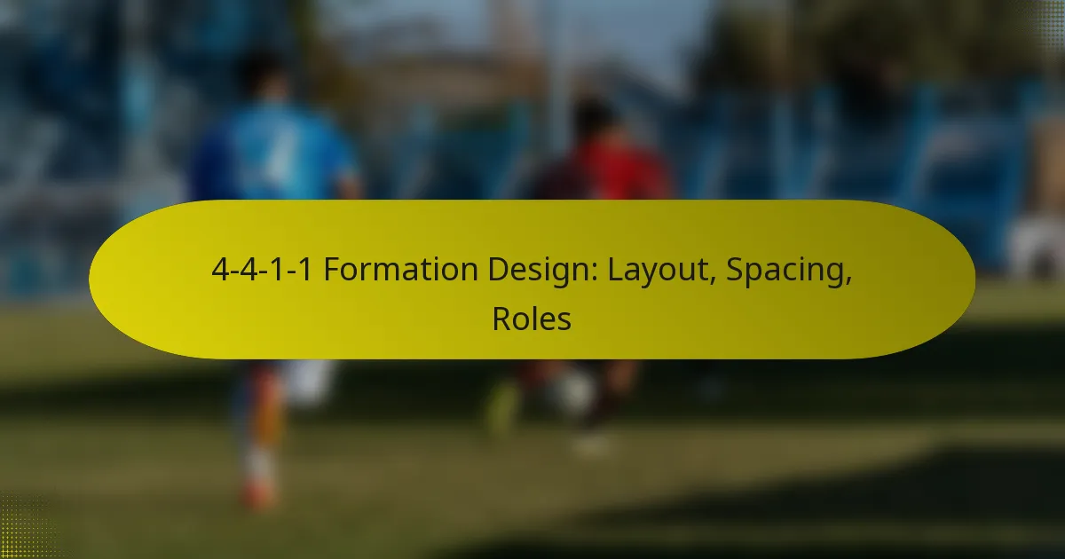 4-4-1-1 Formation Design: Layout, Spacing, Roles