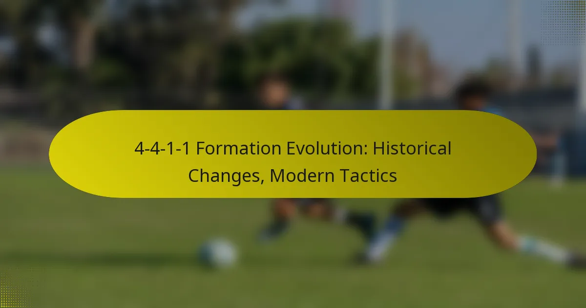 4-4-1-1 Formation Evolution: Historical Changes, Modern Tactics