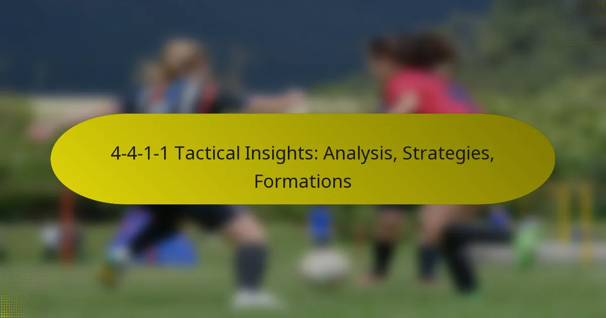 4-4-1-1 Tactical Insights: Analysis, Strategies, Formations