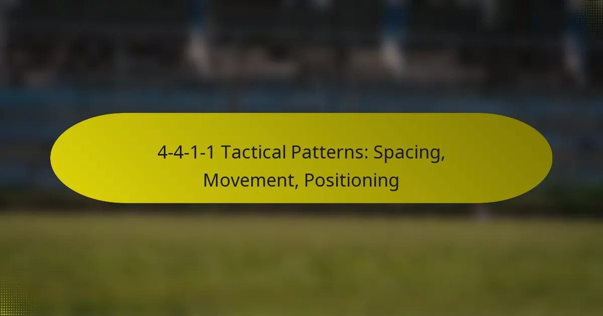 4-4-1-1 Tactical Patterns: Spacing, Movement, Positioning