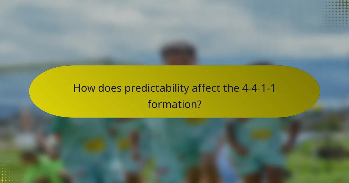 How does predictability affect the 4-4-1-1 formation?