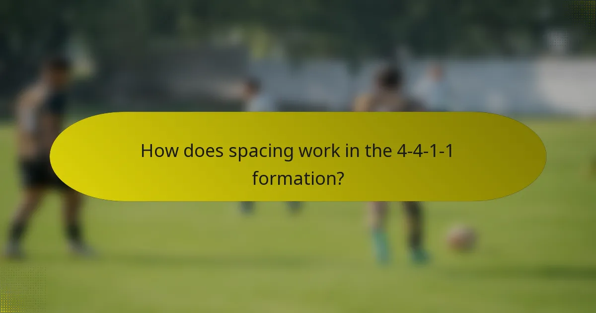 How does spacing work in the 4-4-1-1 formation?
