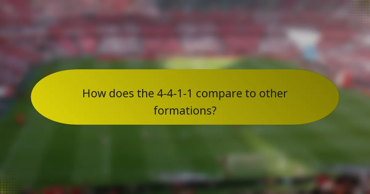 How does the 4-4-1-1 compare to other formations?
