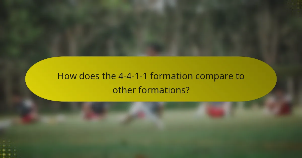 How does the 4-4-1-1 formation compare to other formations?