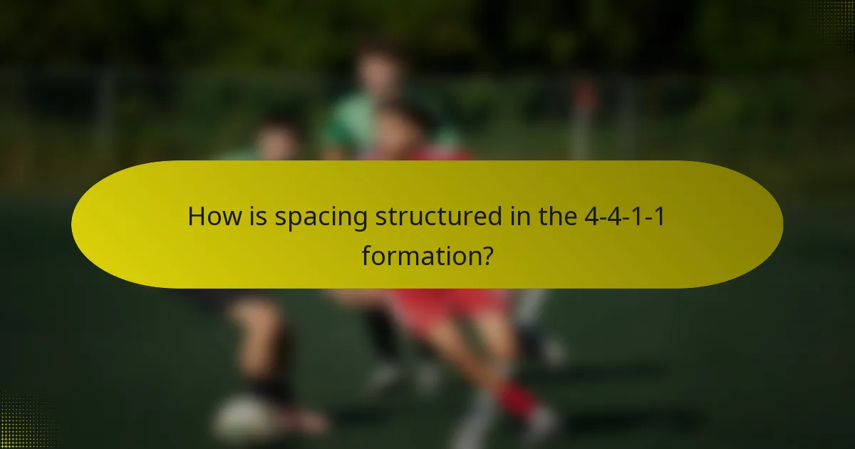 How is spacing structured in the 4-4-1-1 formation?