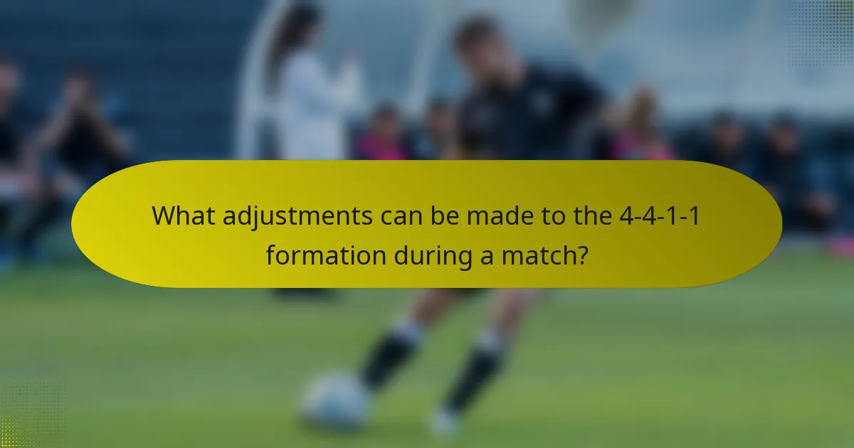 What adjustments can be made to the 4-4-1-1 formation during a match?