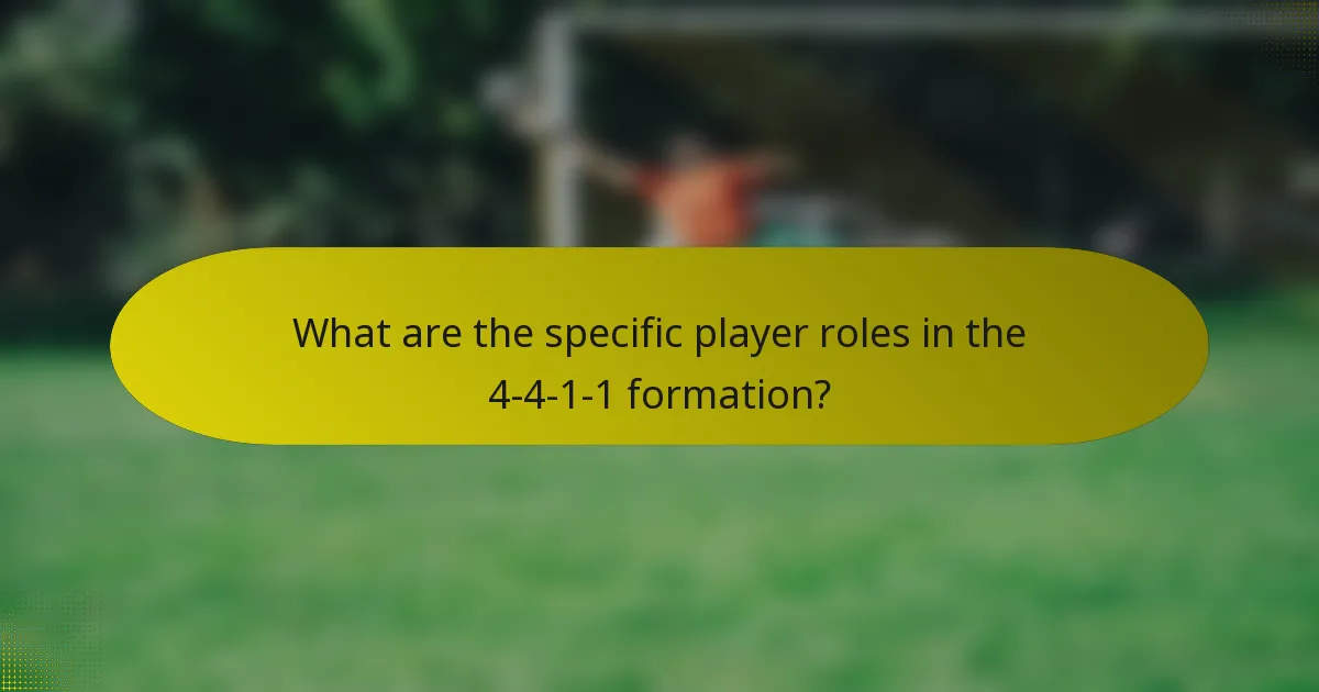 What are the specific player roles in the 4-4-1-1 formation?