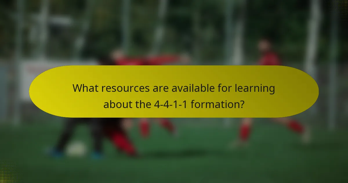 What resources are available for learning about the 4-4-1-1 formation?