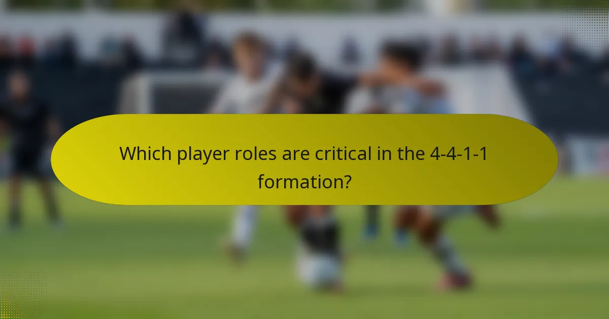 Which player roles are critical in the 4-4-1-1 formation?